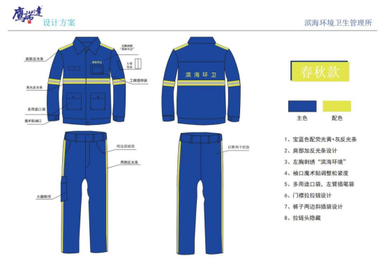 盐城滨海环卫工作服设计定制案例